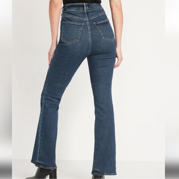 NWT Old Navy Higher high rise cropped flare jeans TALL - Picture 2 of 12